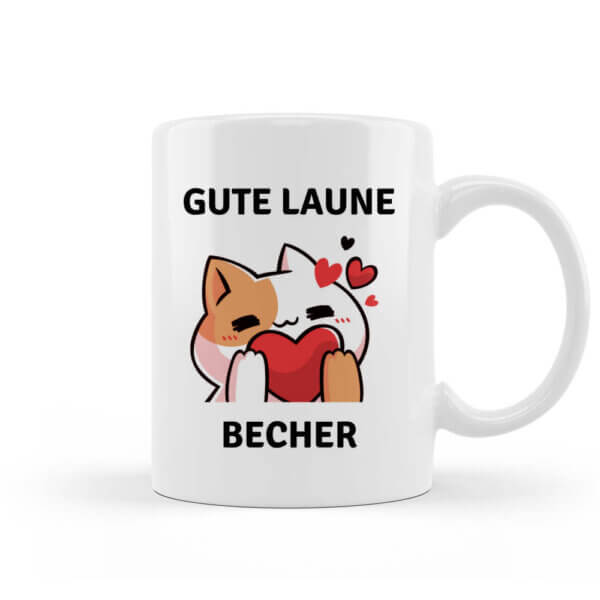 Gute Laune Becher Katze