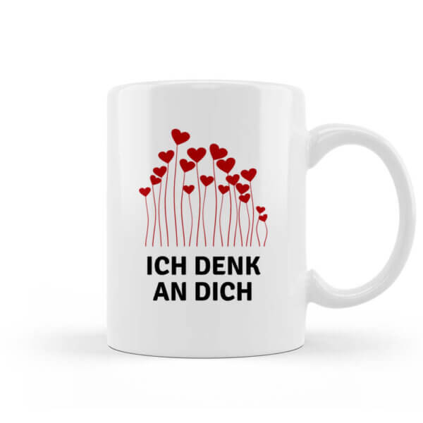 Tasse kaufen Herzen ich denk an Dich