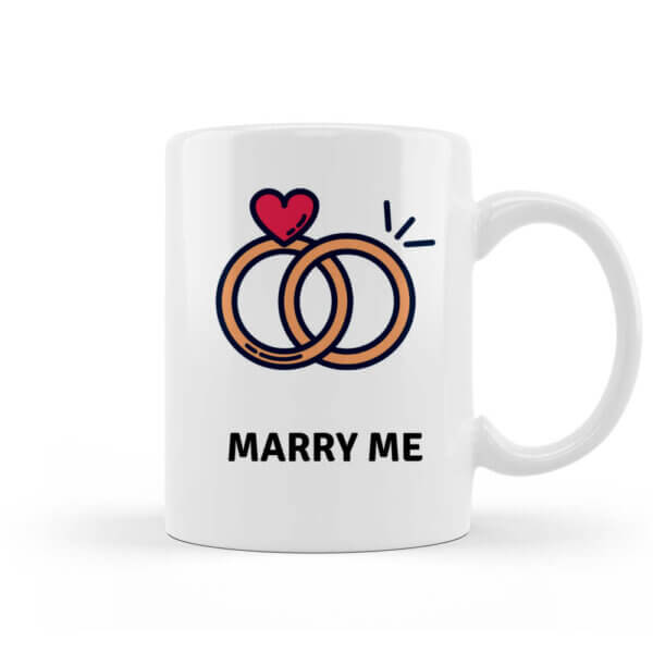 Tasse kaufen Marry me Ringe Heiratsantrag