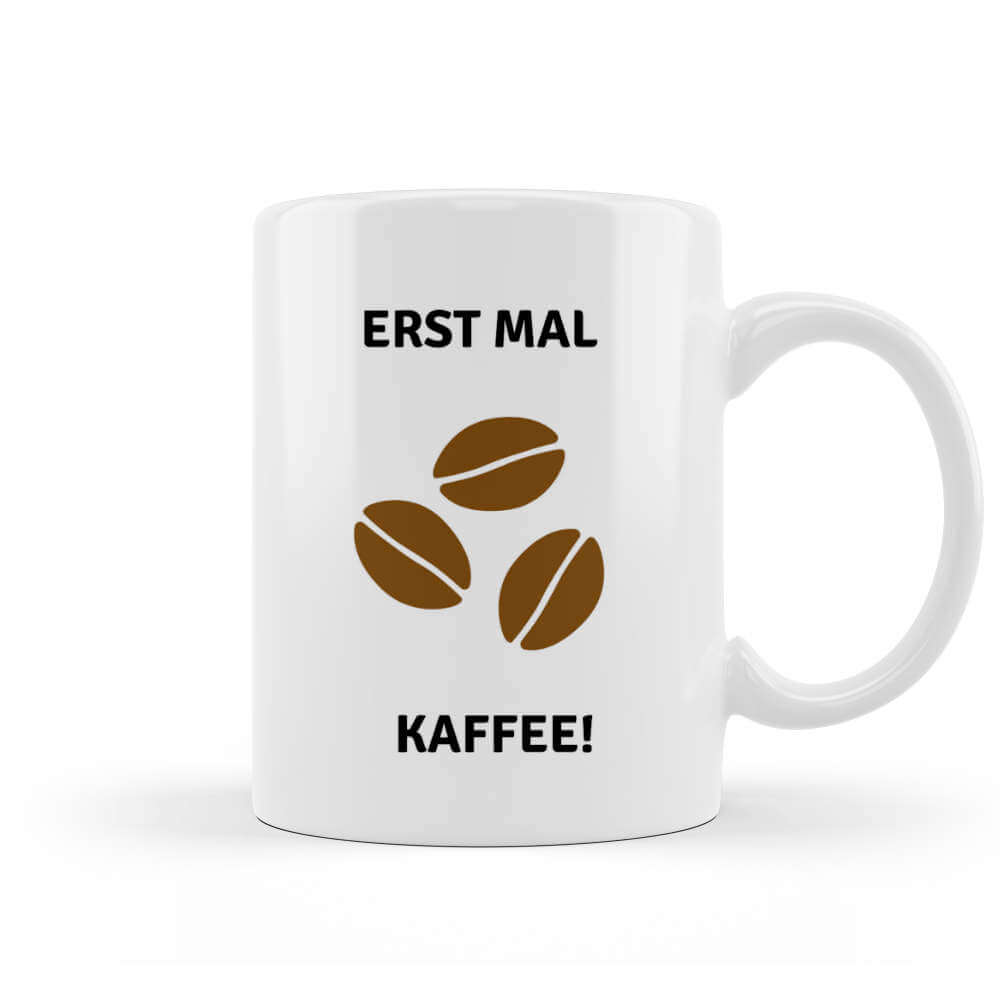 Erst mal Kaffee Tasse kaufen