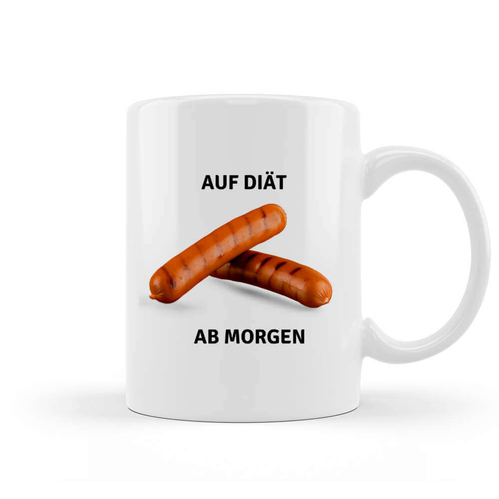 Diät ab morgen Wurst Tasse kaufen