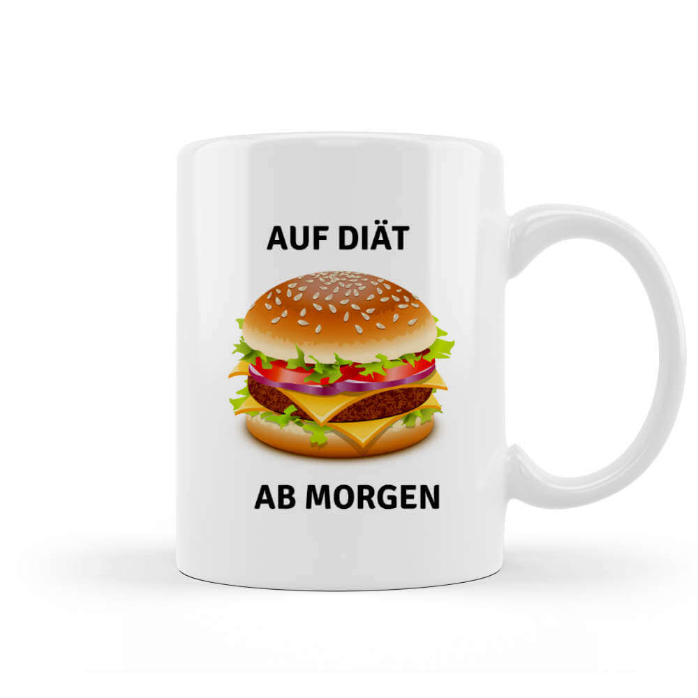 Diät ab morgen Burger Tasse kaufen