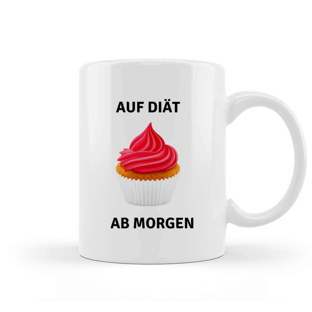 Diät ab morgen Cupcake Tasse kaufen