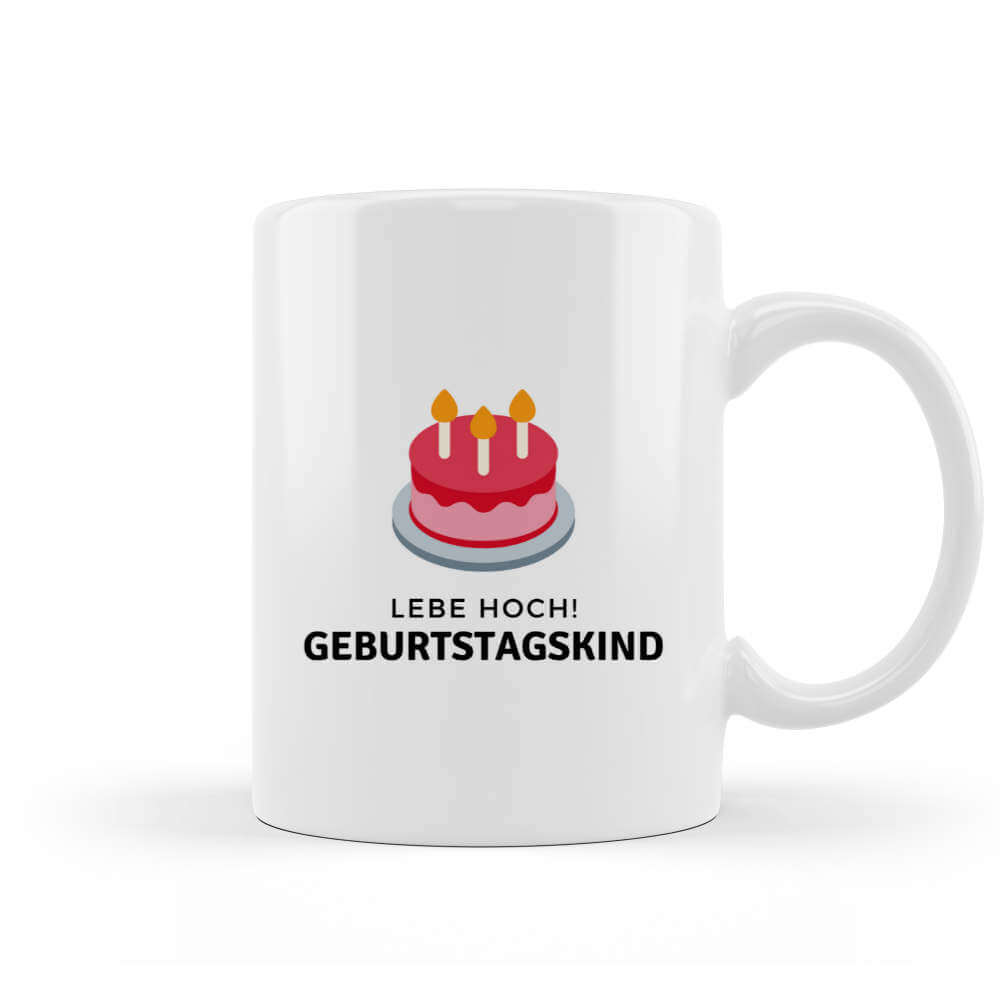 Lebe hoch Geburtstagskind Kuchen Tasse kaufen